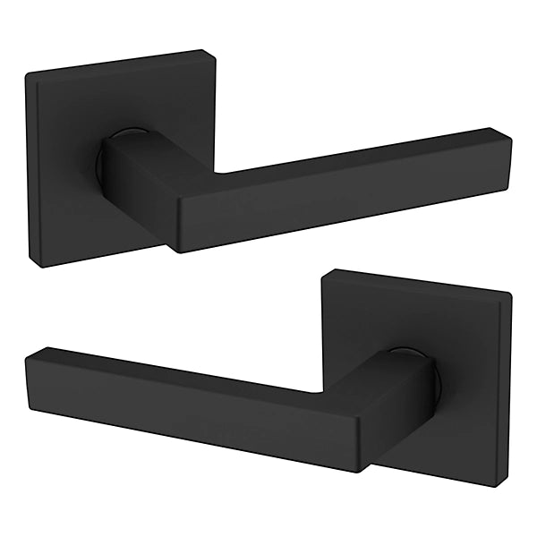 Baldwin Estate L023 Passage Lever with R017 Rose in Satin Black finish