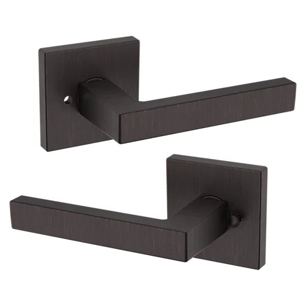 Baldwin Estate L023 Privacy Lever with R017 Rose in Venetian Bronze finish