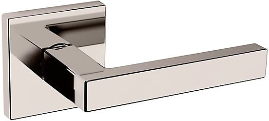 Baldwin Estate L023 Right Handed Half Dummy Lever with R017 Rosette in Lifetime Polished Nickel finish