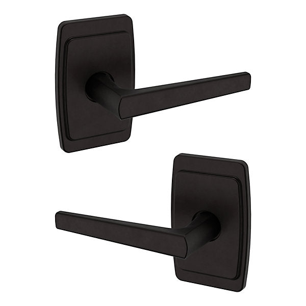 Baldwin Estate L024 Full Dummy Lever with R046 Rose in Oil Rubbed Bronze finish