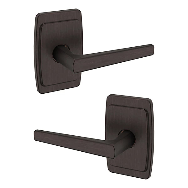 Baldwin Estate L024 Full Dummy Lever with R046 Rose in Venetian Bronze finish