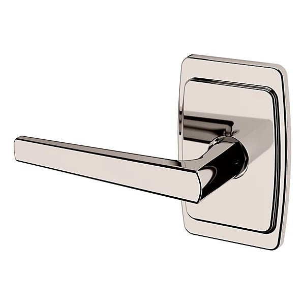 Baldwin Estate L024 Left Handed Half Dummy Lever with R046 Rose in Lifetime Polished Nickel finish