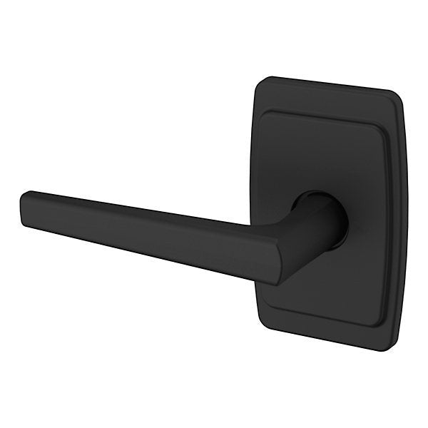 Baldwin Estate L024 Left Handed Half Dummy Lever with R046 Rose in Satin Black finish