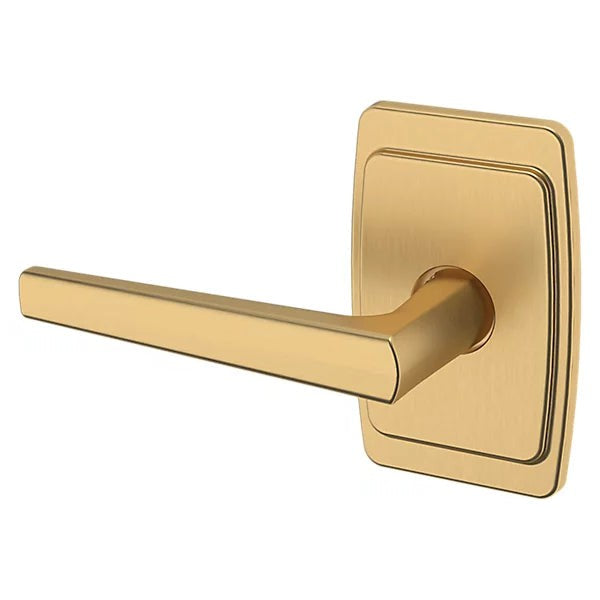 Baldwin Estate L024 Left Handed Half Dummy Lever with R046 Rose in Vintage Brass finish