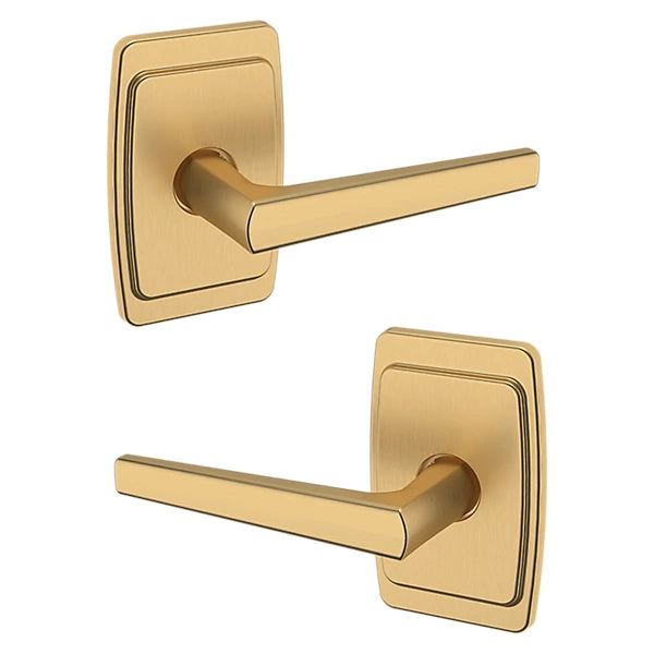 Baldwin Estate L024 Passage Lever with R046 Rose in Vintage Brass finish