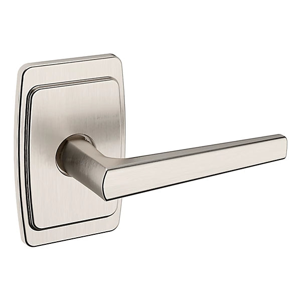 Baldwin Estate L024 Right Handed Half Dummy Lever with R046 Rose in Lifetime Satin Nickel finish