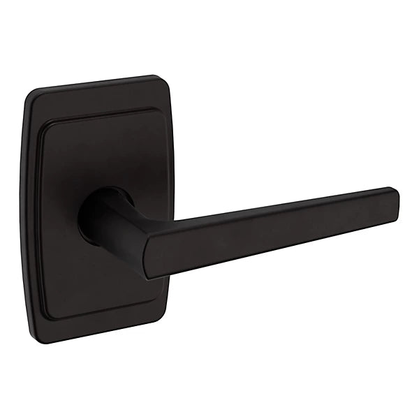 Baldwin Estate L024 Right Handed Half Dummy Lever with R046 Rose in Oil Rubbed Bronze finish