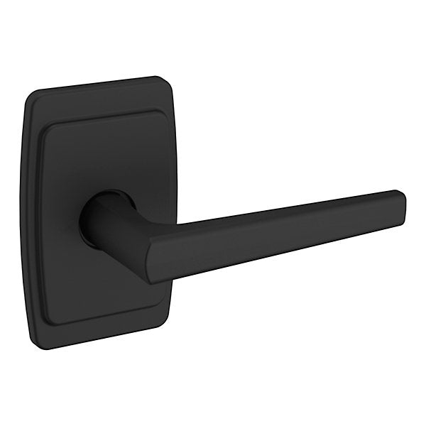 Baldwin Estate L024 Right Handed Half Dummy Lever with R046 Rose in Satin Black finish