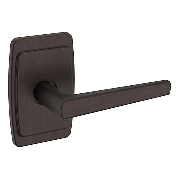 Baldwin Estate L024 Right Handed Half Dummy Lever with R046 Rose in Venetian Bronze finish