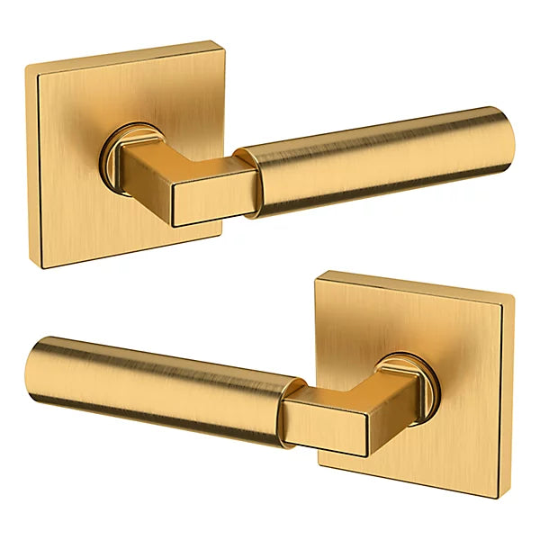 Baldwin Estate L029 Gramercy Full Dummy Lever with R017 Rose in Lifetime Satin Brass finish