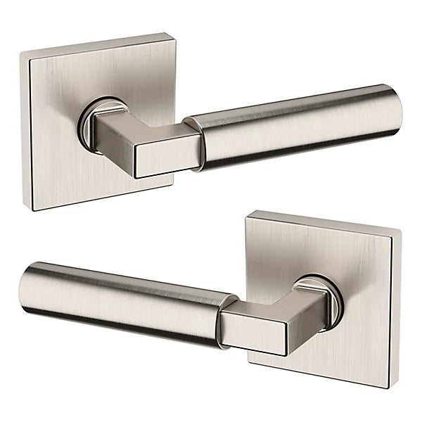 Baldwin Estate L029 Gramercy Full Dummy Lever with R017 Rose in Lifetime Satin Nickel finish