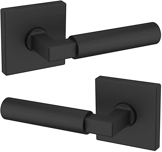 Baldwin Estate L029 Gramercy Full Dummy Lever with R017 Rosette in Satin Black finish