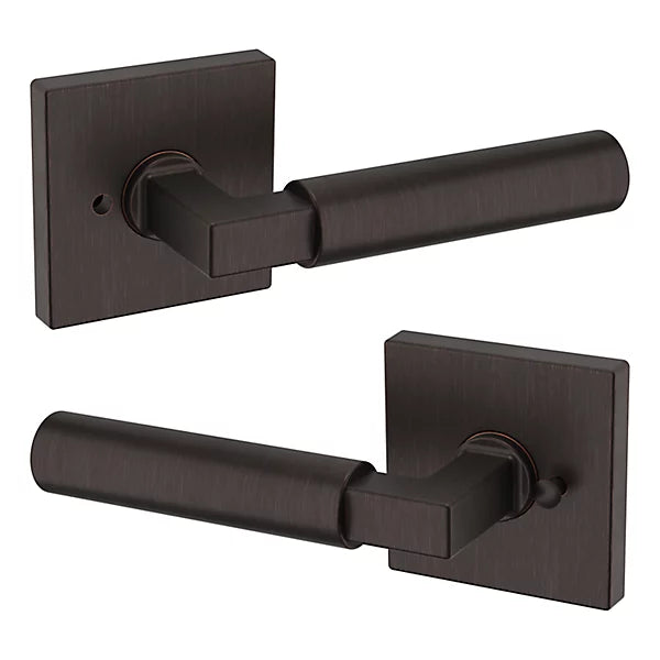 Baldwin Estate L029 Gramercy Privacy Lever with R017 Rose in Venetian Bronze finish