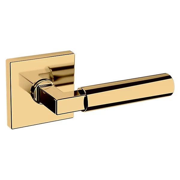 Baldwin Estate L029 Gramercy Right Handed Half Dummy Lever with R017 Rose in Lifetime Polished Brass finish