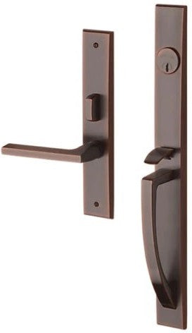 Baldwin Estate Lakeshore Mortise Handleset Entrance Trim with Interior 5162 Lever in Venetian Bronze finish