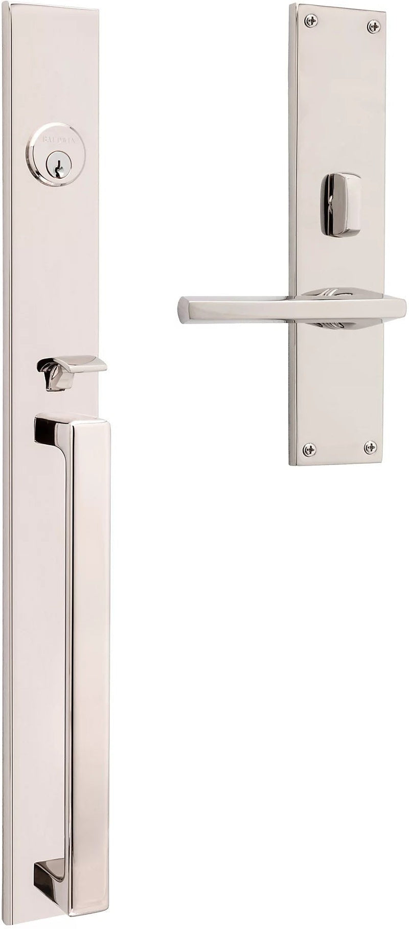 Baldwin Estate Minneapolis 20" Entrance Handleset Trim with Interior 5162 Lever in Lifetime Polished Nickel finish