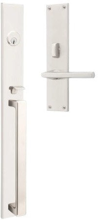 Baldwin Estate Minneapolis 20" Entrance Handleset Trim with Interior 5162 Lever in Lifetime Satin Nickel finish