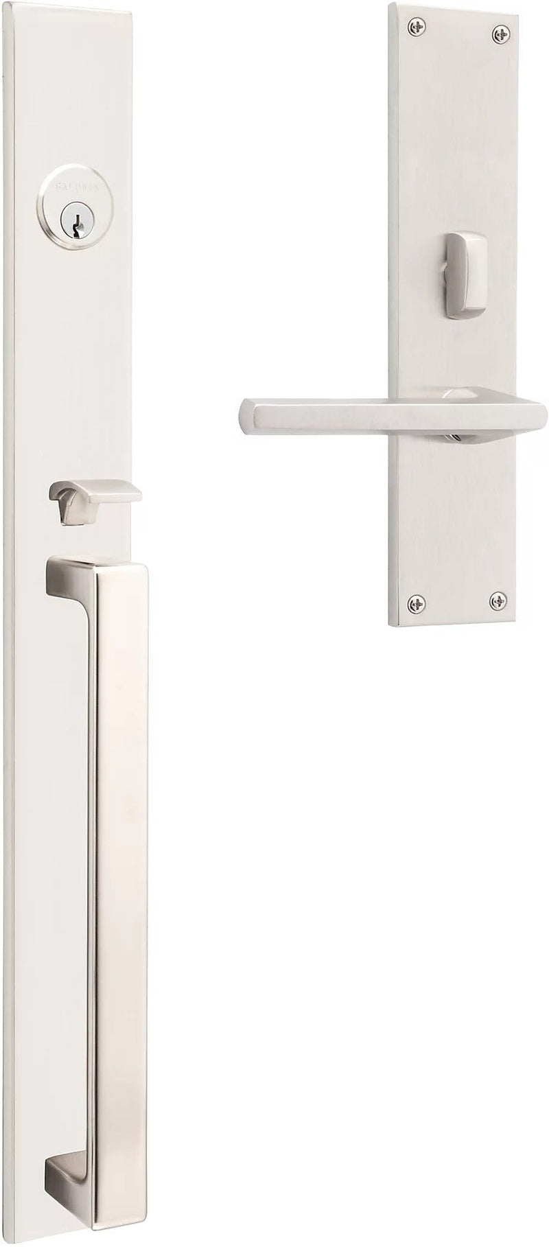 Baldwin Estate Minneapolis 20" Entrance Handleset Trim with Interior 5162 Lever in Lifetime Satin Nickel finish