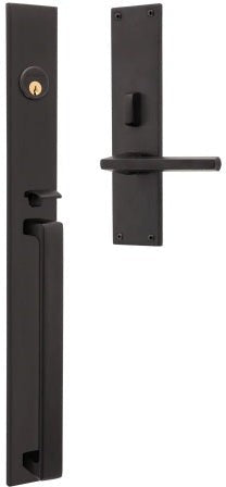 Baldwin Estate Minneapolis 20" Entrance Handleset Trim with Interior 5162 Lever in Oil Rubbed Bronze finish