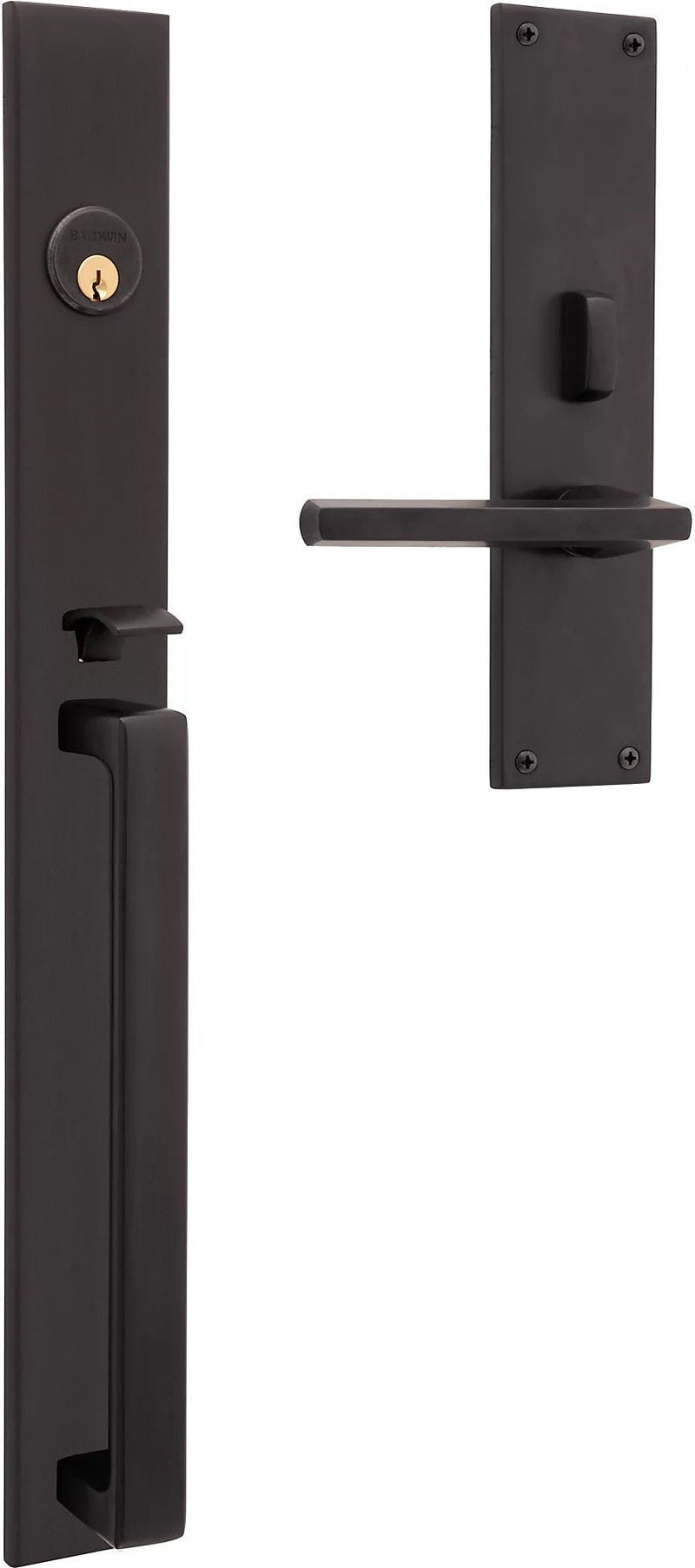 Baldwin Estate Minneapolis 20" Entrance Handleset Trim with Interior 5162 Lever in Oil Rubbed Bronze finish