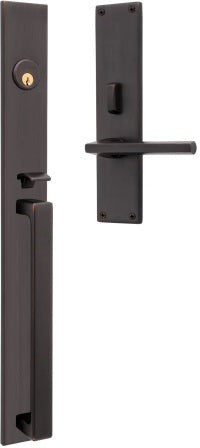 Baldwin Estate Minneapolis 20" Entrance Handleset Trim with Interior 5162 Lever in Venetian Bronze finish