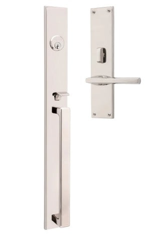 Baldwin Estate Minneapolis 20" Entrance Handleset Trim with Left Handed Interior 5162 Lever in Lifetime Polished Nickel finish