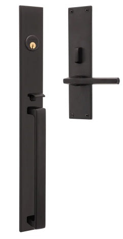 Baldwin Estate Minneapolis 20" Entrance Handleset Trim with Left Handed Interior 5162 Lever in Oil Rubbed Bronze finish