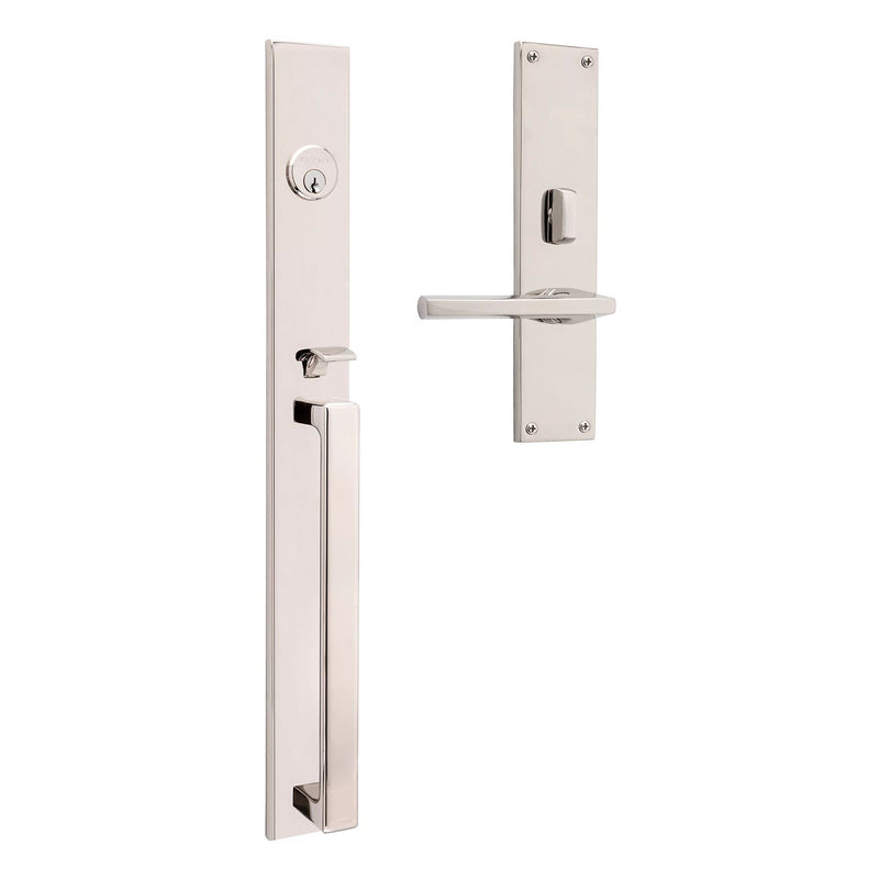 Baldwin Estate Minneapolis 20" Entrance Handleset Trim with Right Handed Interior 5162 Lever in Lifetime Polished Nickel finish