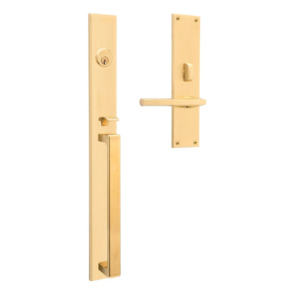 Baldwin Estate Minneapolis 20" Entrance Handleset Trim with Right Handed Interior 5162 Lever in Lifetime Satin Brass finish