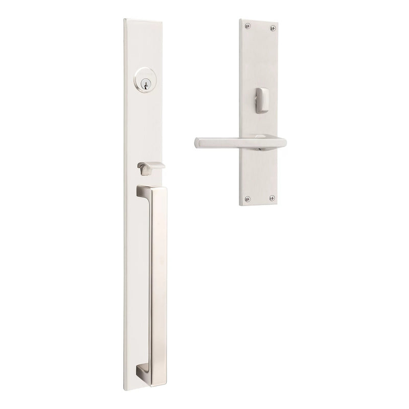 Baldwin Estate Minneapolis 20" Entrance Handleset Trim with Right Handed Interior 5162 Lever in Lifetime Satin Nickel finish