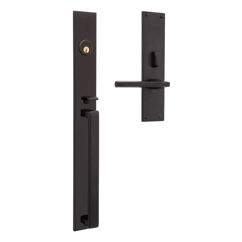 Baldwin Estate Minneapolis 20" Entrance Handleset Trim with Right Handed Interior 5162 Lever in Oil Rubbed Bronze finish