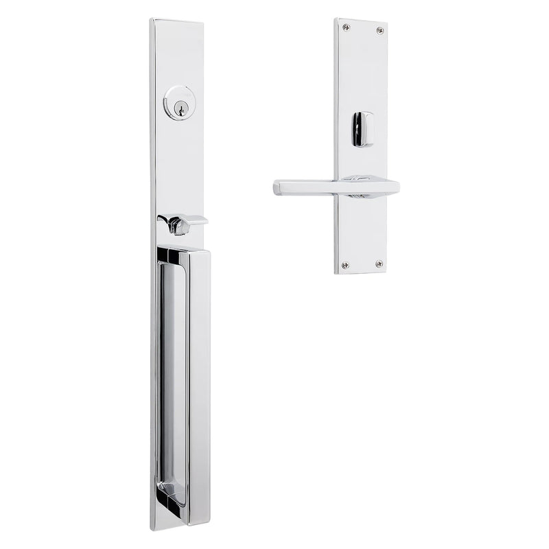 Baldwin Estate Minneapolis 20" Entrance Handleset Trim with Right Handed Interior 5162 Lever in Polished Chrome finish