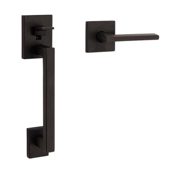 Baldwin Estate Minneapolis Lower Half Handleset with Interior Left Handed 5162 Lever in Oil Rubbed Bronze finish
