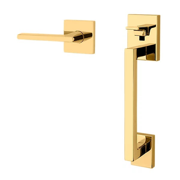 Baldwin Estate Minneapolis Lower Half Handleset with Interior Right Handed 5162 Lever in Lifetime Polished Brass finish