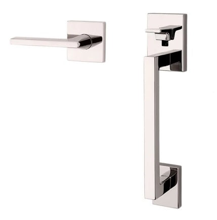 Baldwin Estate Minneapolis Lower Half Handleset with Interior Right Handed 5162 Lever in Lifetime Polished Nickel finish