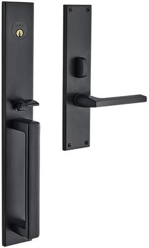 Baldwin Estate Minneapolis Mortise Handleset Entrance Trim with Interior 5162 Lever in Oil Rubbed Bronze finish