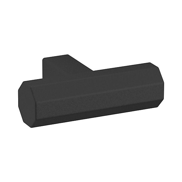 Baldwin Estate Octagonal Knob 1.5" in Satin Black finish