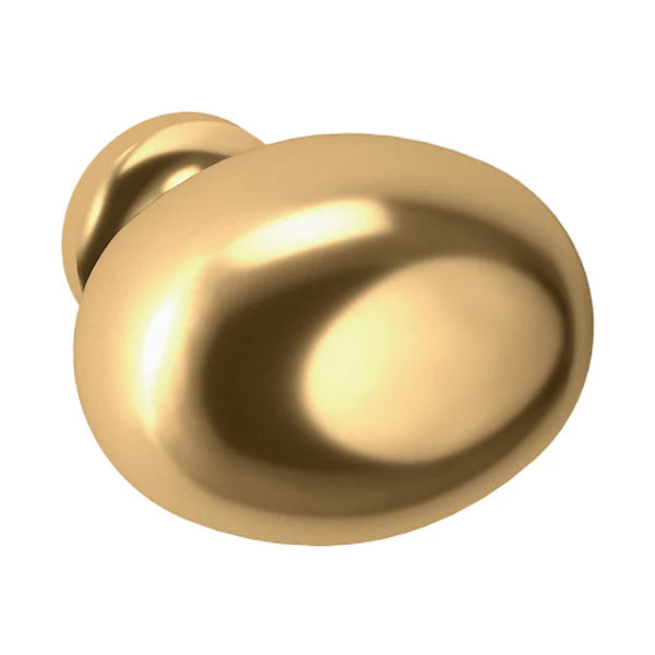 Baldwin Estate Oval Knob 1.312" in Lifetime Polished Brass finish