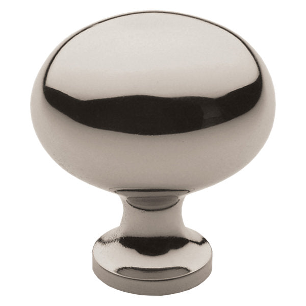 Baldwin Estate Oval Knob 1.312" in Lifetime Polished Nickel finish