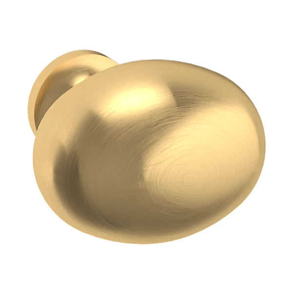 Baldwin Estate Oval Knob 1.312" in Lifetime Satin Brass finish