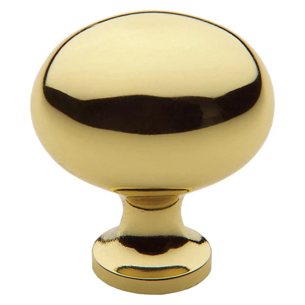 Baldwin Estate Oval Knob 1.312" in Unlacquered Brass finish