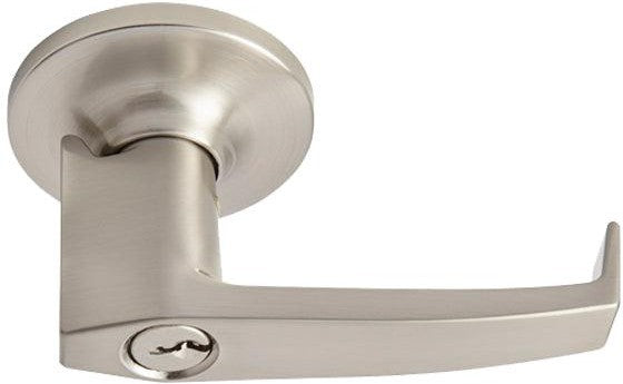 Better Home Products Candlestick Park Entry Lever in Satin Nickel finish