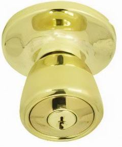 Better Home Products Land's End Tulip Entry Knob in Polished Brass finish