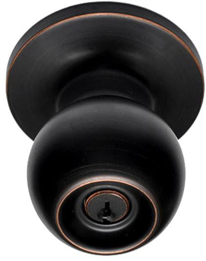 Better Home Products Marina Ball Entry Knob in Dark Bronze finish