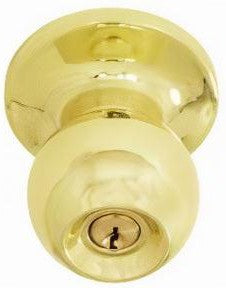 Better Home Products Marina Ball Entry Knob in Polished Brass finish