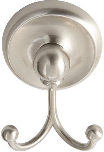 Better Home Products Miraloma Park Double Robe Hook in Satin Nickel finish