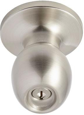 Better Home Products Miraloma Park Entry Egg Knob in Satin Nickel finish