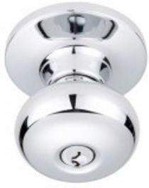 Better Home Products Noe Valley Mushroom Entry Knob in Chrome finish