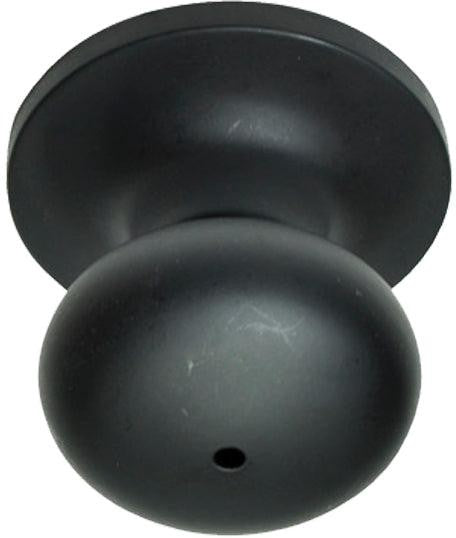 Better Home Products Noe Valley Mushroom Privacy Knob in Black finish