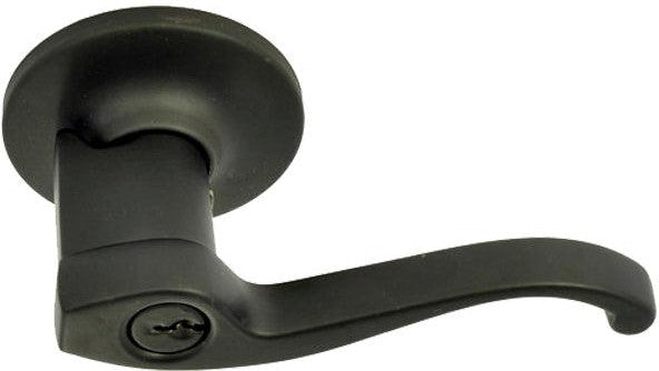 Better Home Products Pacific Heights Entry Lever - Right Handed in Black finish